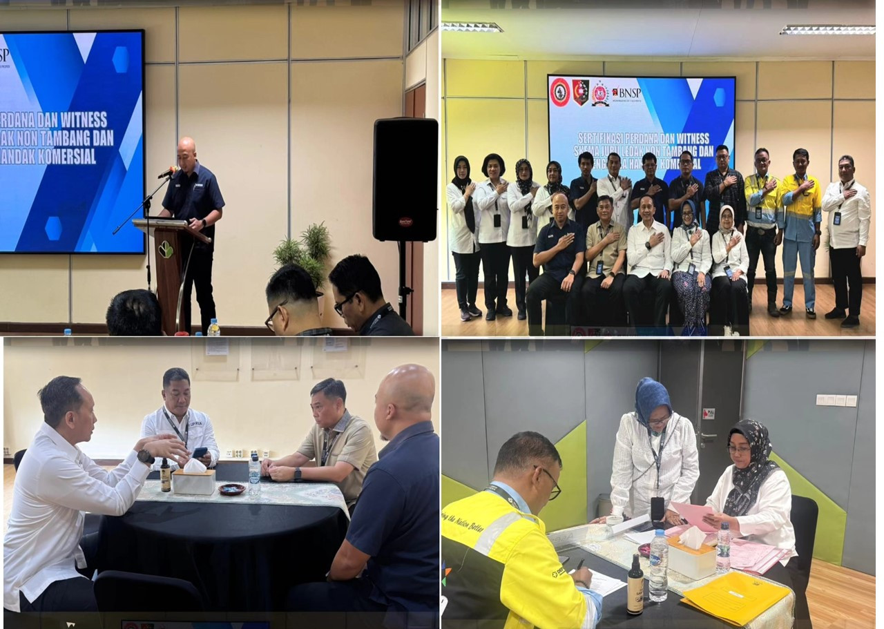 >WITNESS SERTIFIKASI PERDANA KOMPETENSI PENGELOLA HANDAK KOMERSIAL DAN JURU LEDAK NON TAMBANG