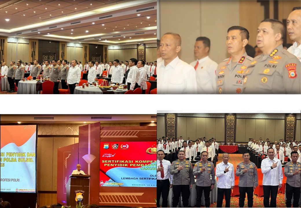 >SERTIFIKASI KOMPETENSI PENYIDIK DAN PENYIDIK PEMBANTU POLRI PADA POLDA SULAWESI SELATAN T.A. 2025