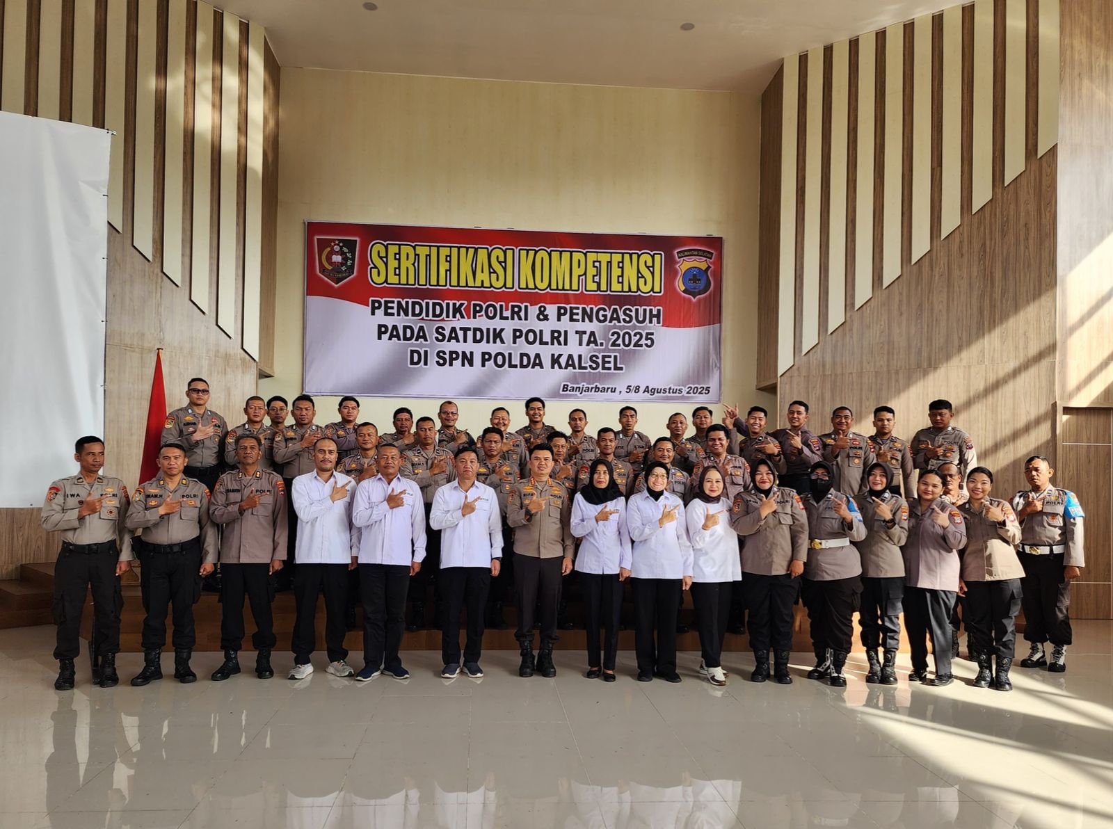 SERITIFIKASI KOMPETENSI PENDIDIK POLRI DAN PENGASUH PADA SATDIK POLRI SPN POLDA KALSEL T.A. 2025
