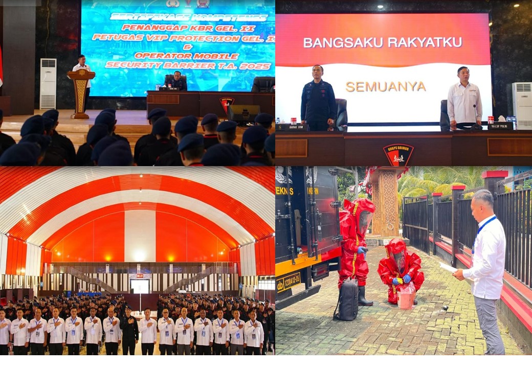 SERTIFIKASI KOMPETENSI PENANGGAP KBR GEL. II, PETUGAS VIP PROTECTION GEL. II, & OPERATOR SECURITY BARIER T.A. 2025