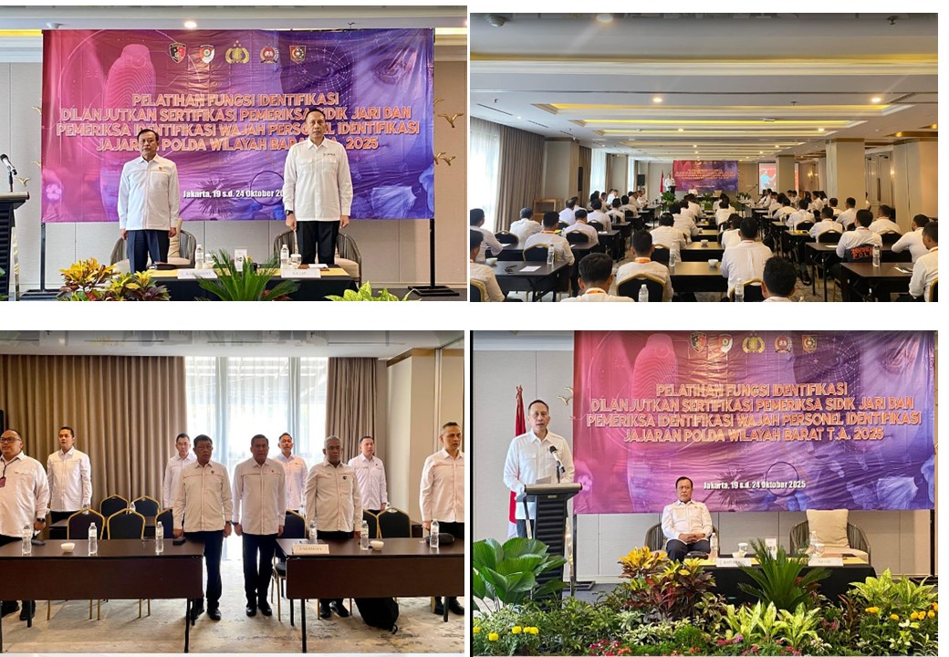 SERTIFIKASI KOMPETENSI PETUGAS PEMERIKSA SIDIK JARI DAN PEMERIKSA IDENTIFIKASI WAJAH PERSONEL IDENTIFIKASI JAJARAN POLDA WILAYAH BARAT T.A. 2025
